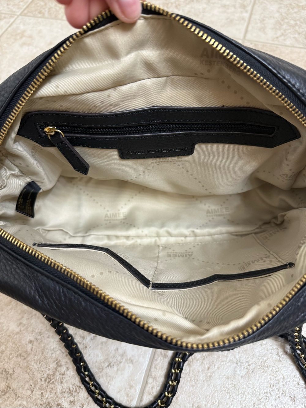 Aimee Kestenberg black leather shoulder bag - Picture 6 of 16